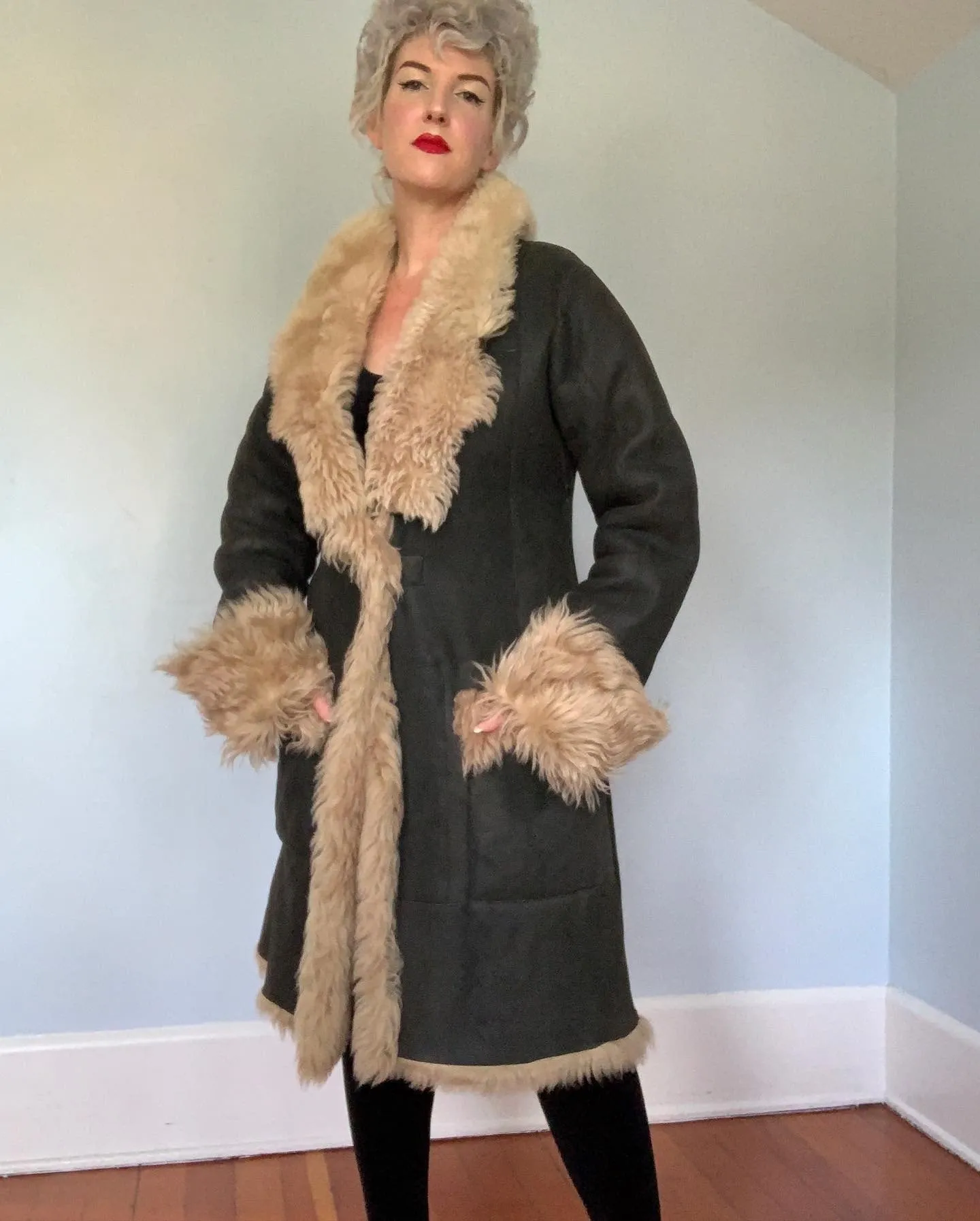 2000s "Dries van Noten" Reversible Leather / Fur Coat & Leather Purse