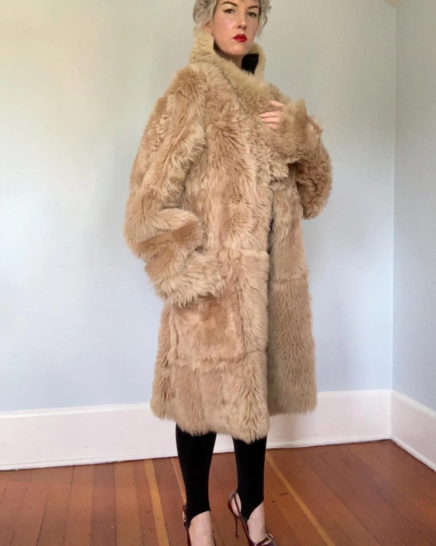 2000s "Dries van Noten" Reversible Leather / Fur Coat & Leather Purse