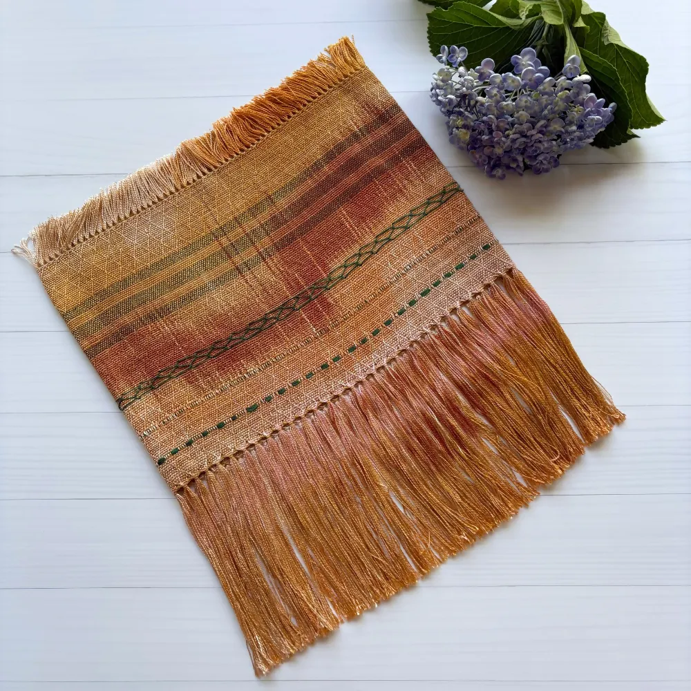 Cowl / infinity scarf - handwoven and hand-dyed - tencel/cotton