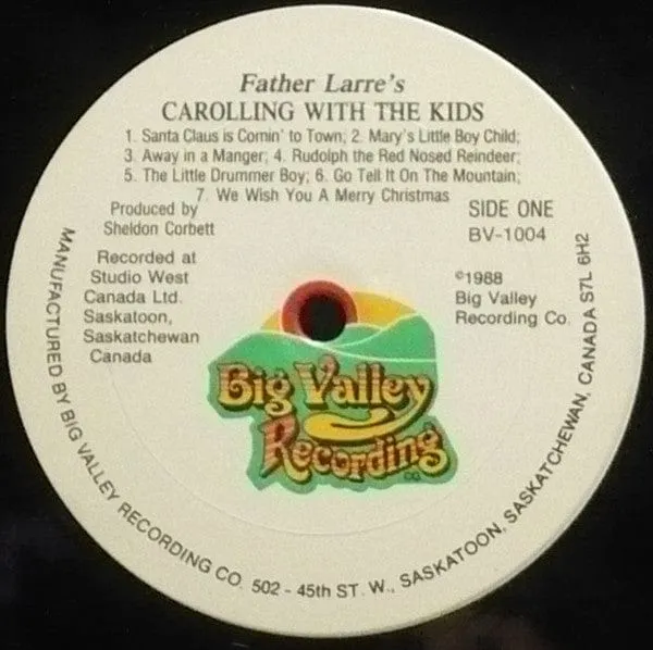 Father Larre - Father Larre's Carolling With The Kids (LP, Album, Used) / Very Good Plus (VG )