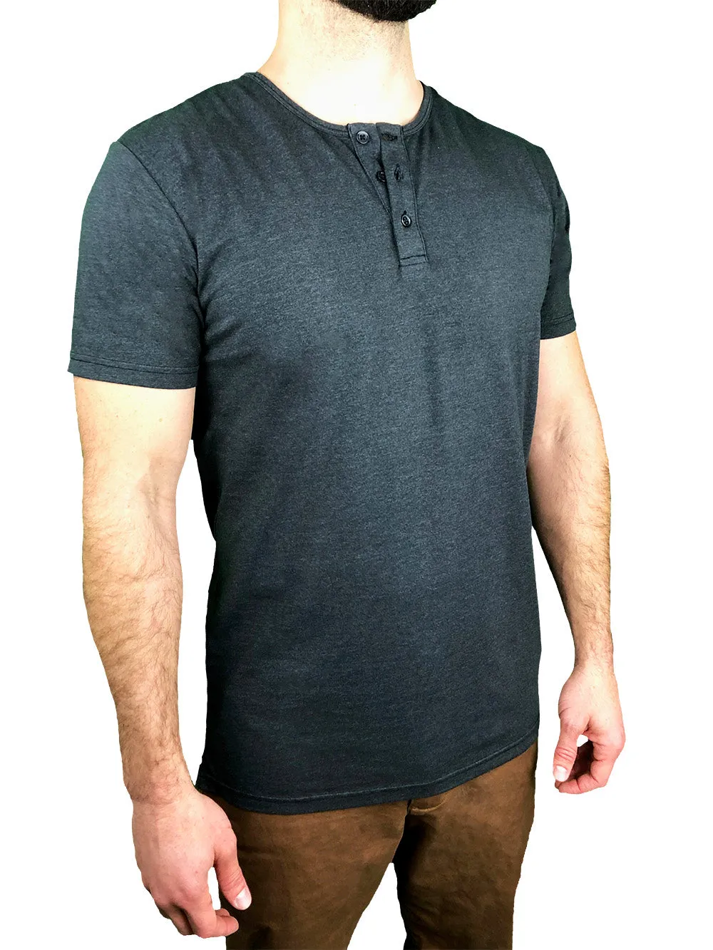 Grey Split Hem Henley