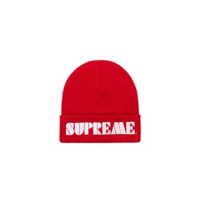 Supreme Stencil Beanie Red