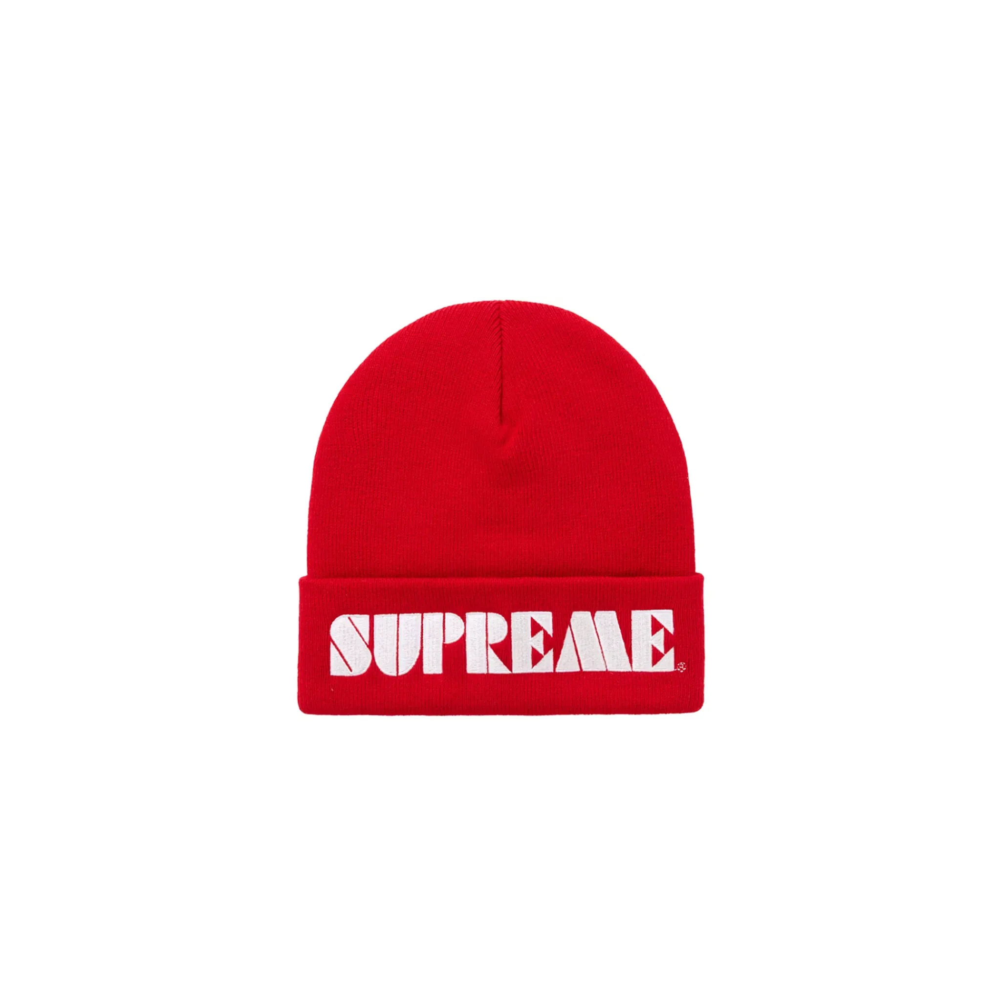 Supreme Stencil Beanie Red