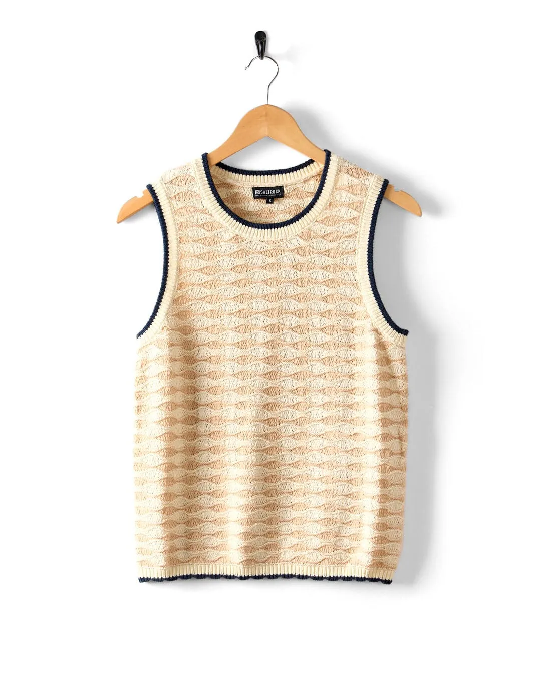 Tessie - Womens Knitted Vest - Cream