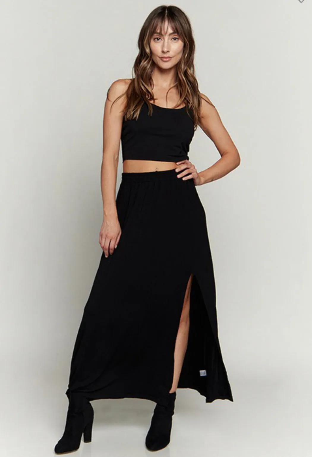 The Runaway June Maxi Skirt in Black S-3X