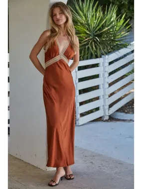 Woven Satin Maxi Slip Dress